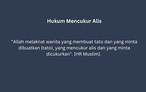 Hukum Tato Alis Dalam Islam